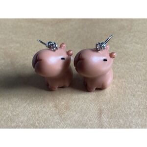 Capybara Earrings Handmade Cute Brown New Nickel-free Resin Animal